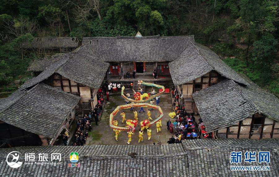 #（社会）（3） 四川蓬安：龙狮闹春 文化暖心