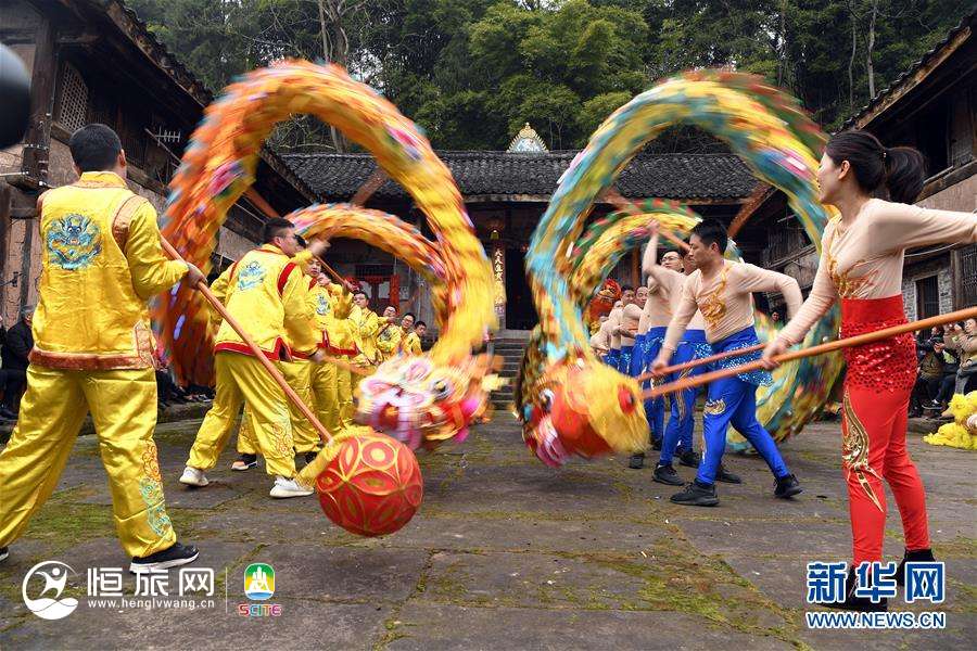 #（社会）（4） 四川蓬安：龙狮闹春 文化暖心